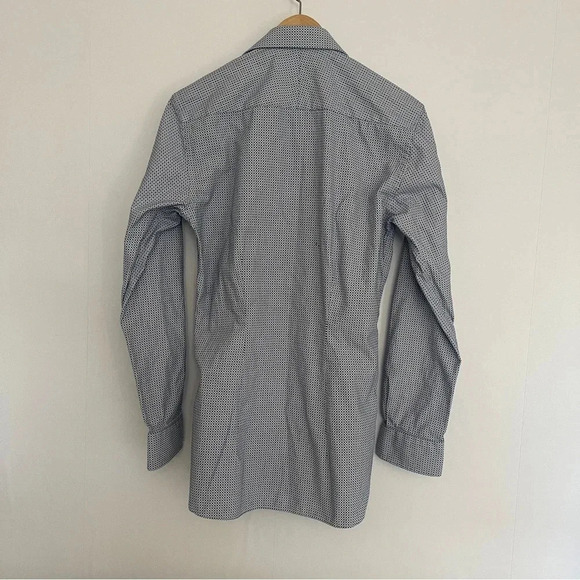 Ted Baker Dress Shirt Men 32/33 Blue Pattern Neck 14.5 Button Up Long Sleeve - Picture 2 of 14
